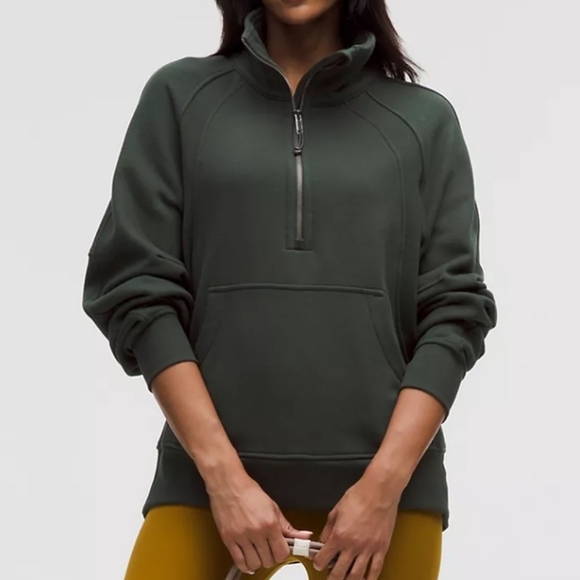Lululemon Scuba Oversized Funnel Neck 1/4 Zip Pullover, Rainforest GreenWm's M/L - Picture 16 of 16